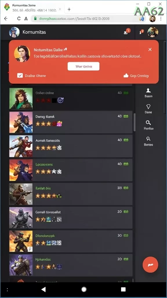 Galeri pratinjau visual aa62 build APK resmi terbaru